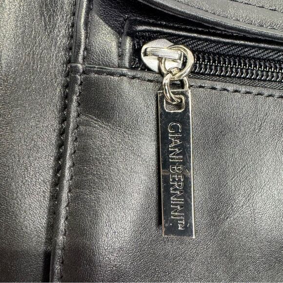 Giani Bernini Black Leather Women's Purse Shoulder Handbag Crossbody Bag - Picture 3 of 10